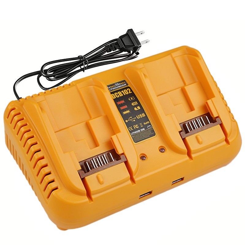 3A Dual Lithium Battery Rapid Charger For Dewalt 12V 20V Max DCB118 DCB102