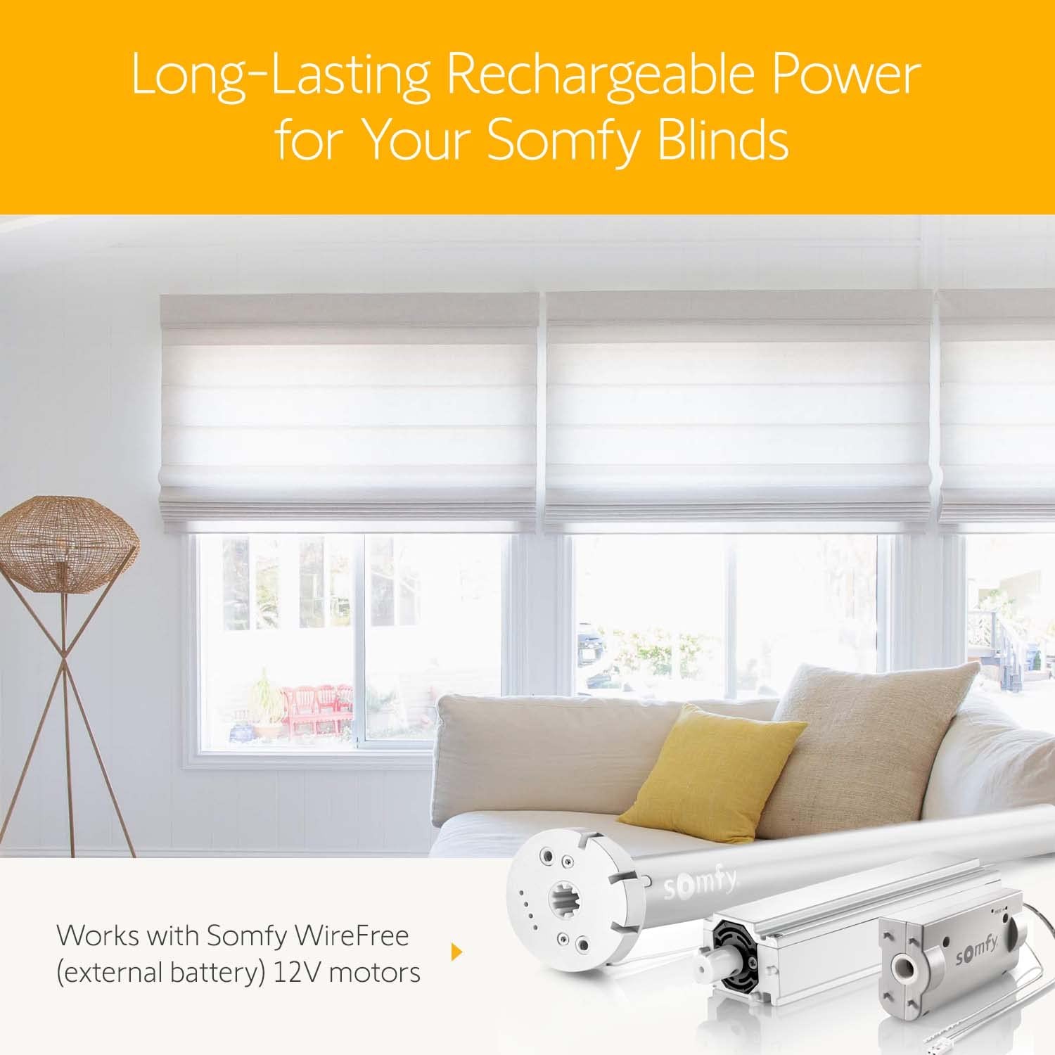 somfy Rechargeable Battery Pack for External Wirefree of 1