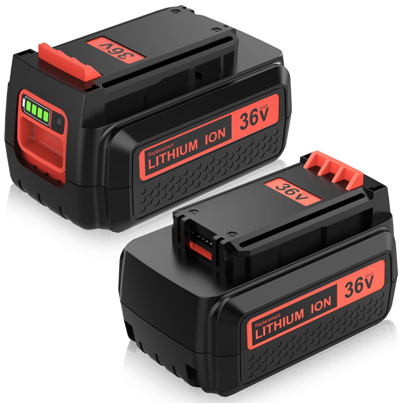 Enermall 2Pack 40V 3.6Ah Lbx2040 Replacement Battery Compatible Black And