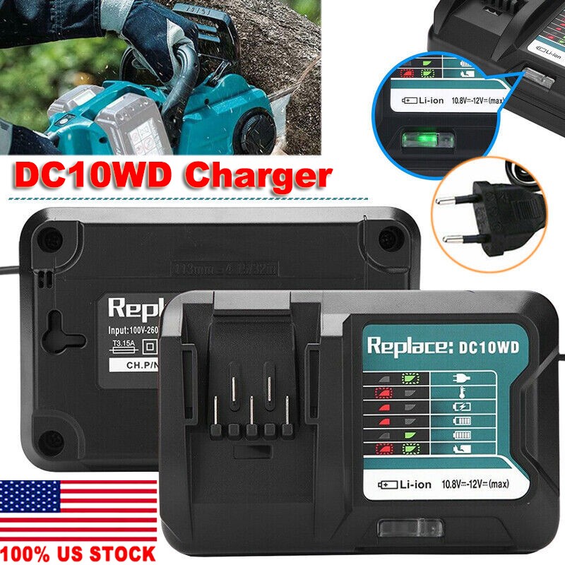 Fast Battery Charger with Led for Makita 10.8V 12V DC10WD DC10SB DC10WC F