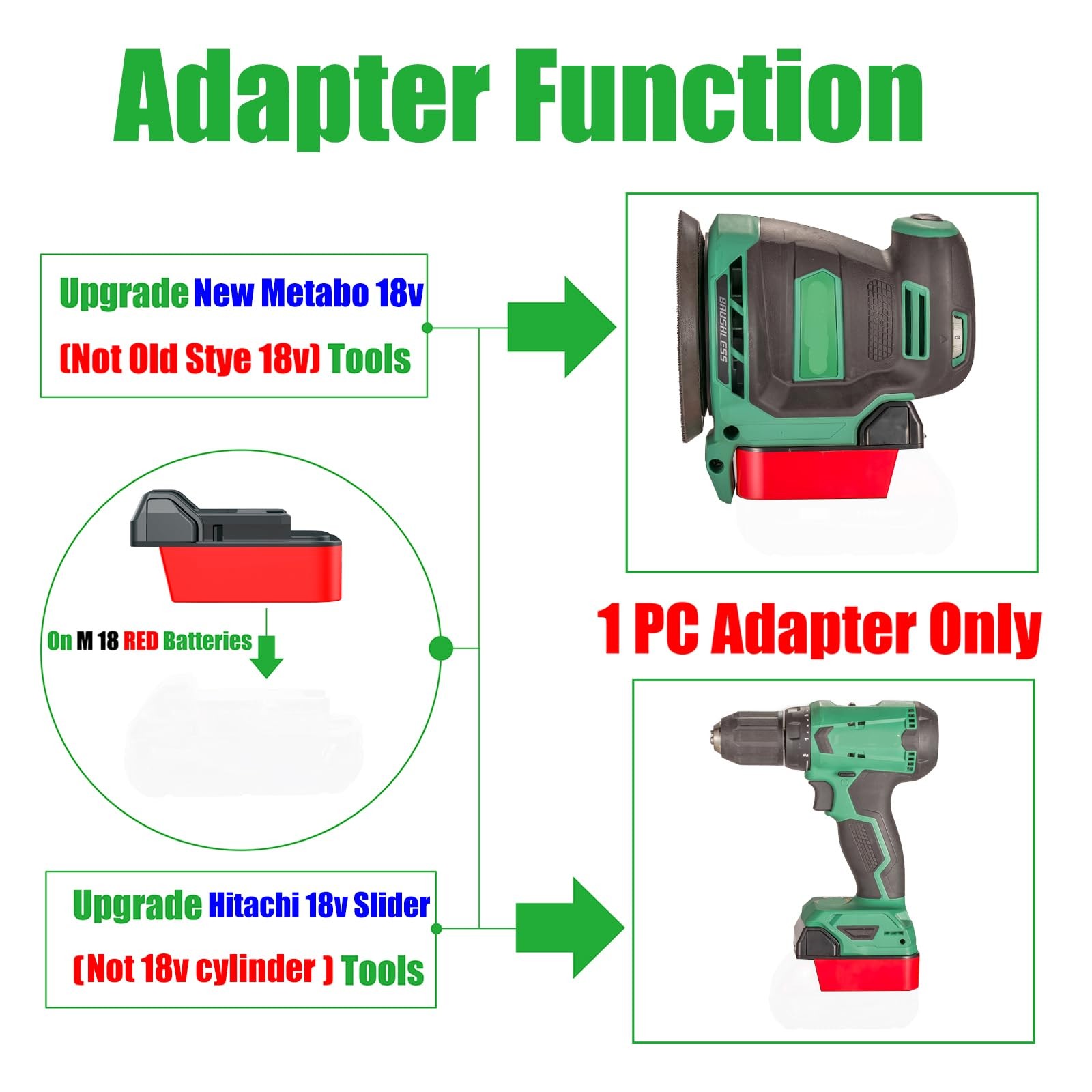 Lq-18Ry For Milwaukee M18 Red Slider Lithium Batteries Metabo Hpt 18V Not 36V