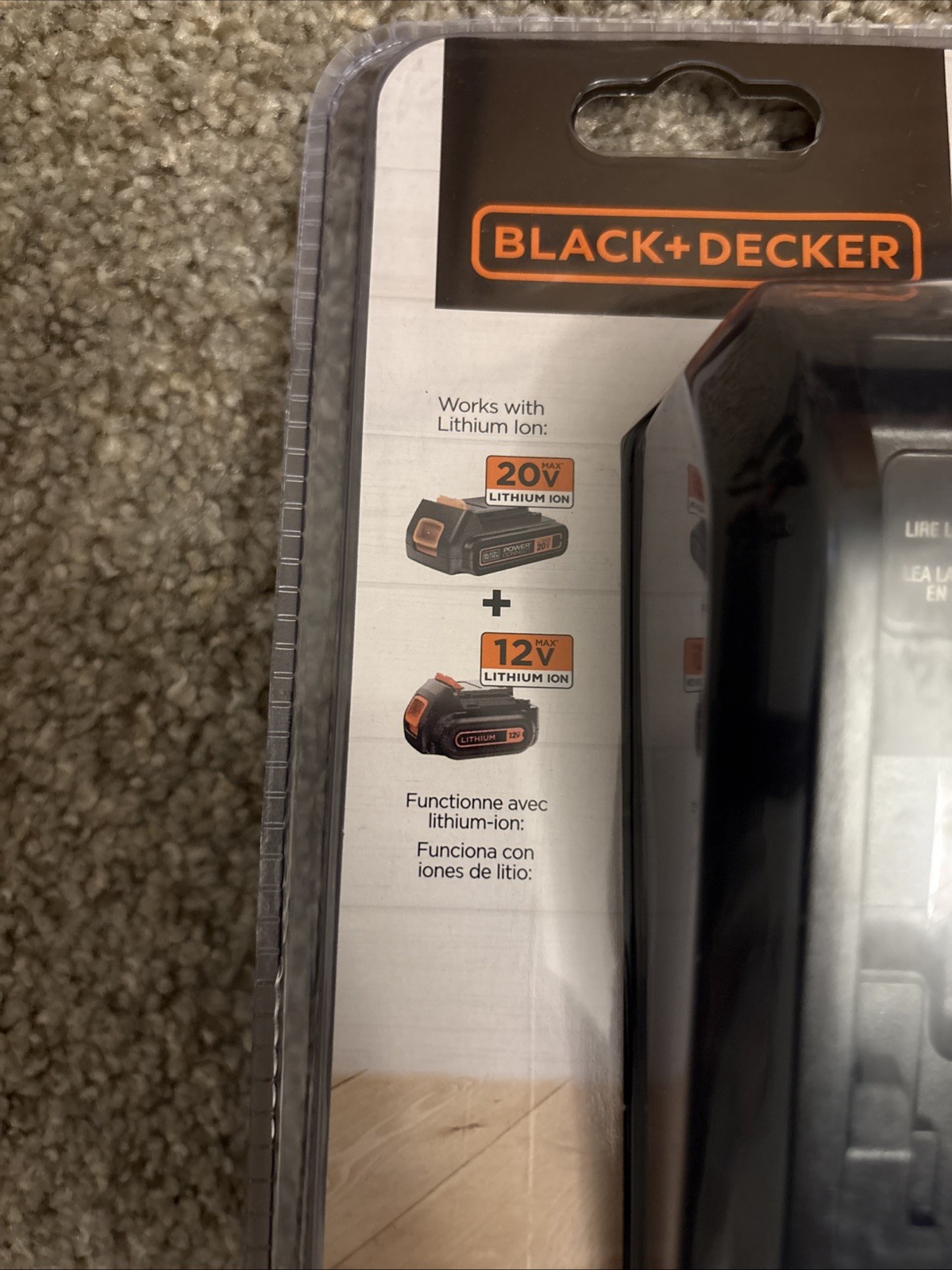BLACK+DECKER 20-Volt or 12-Volt Lithium-Ion Battery Charger New