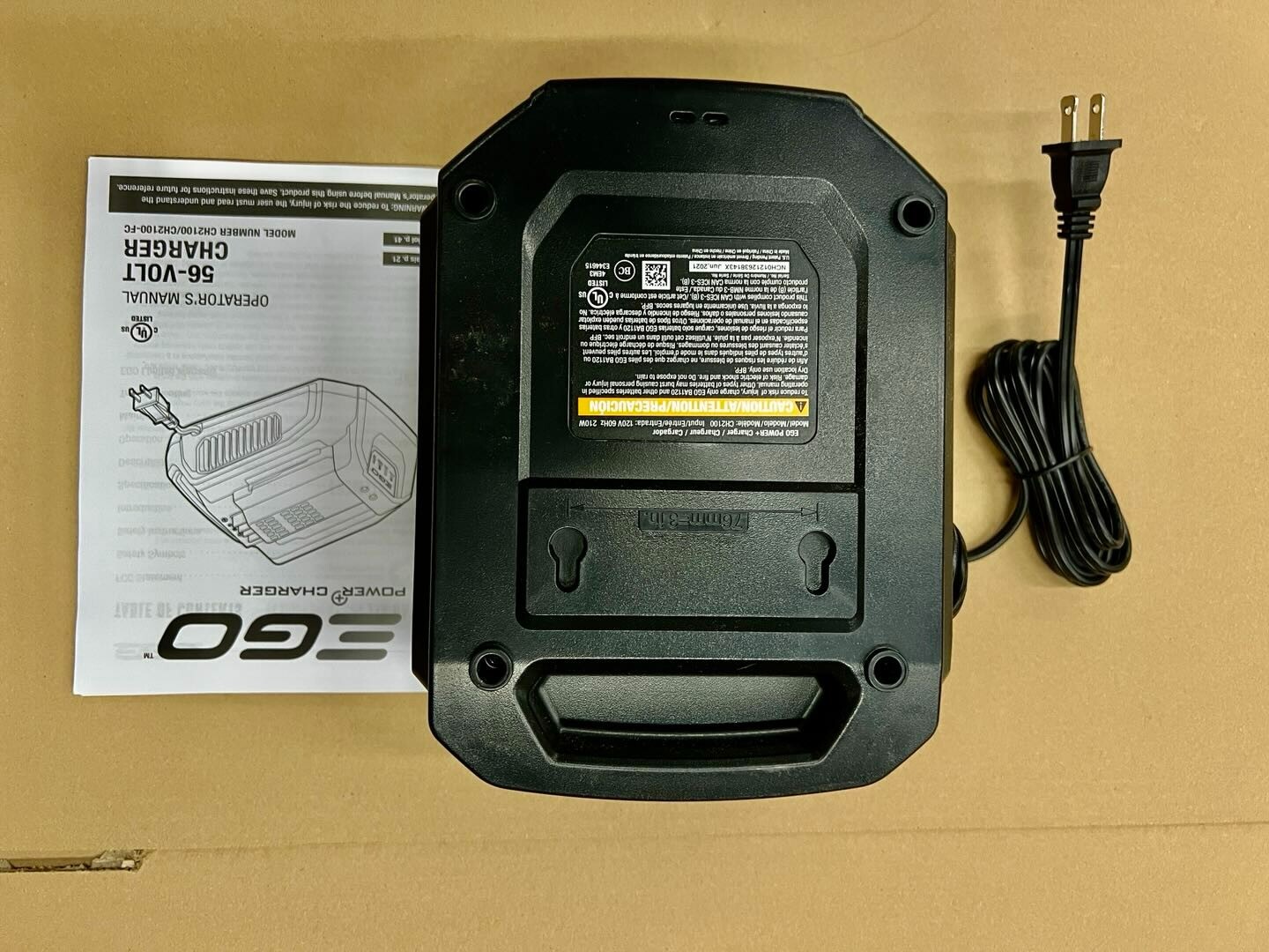 BRAND NEW Genuine EGO Power+ CH2100 56-Volt Lithium-ion Standard Charger