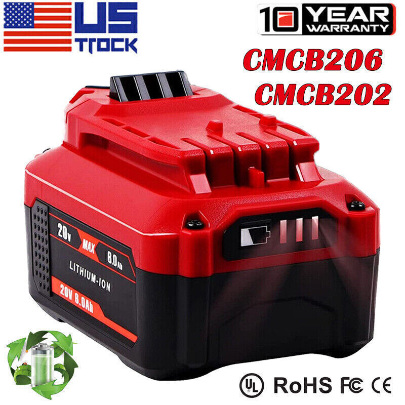 PACK For Craftsman V20 8.0Ah 7AH 20 Volt Li-ion Battery CMCB204 CMCB202 CMCB206