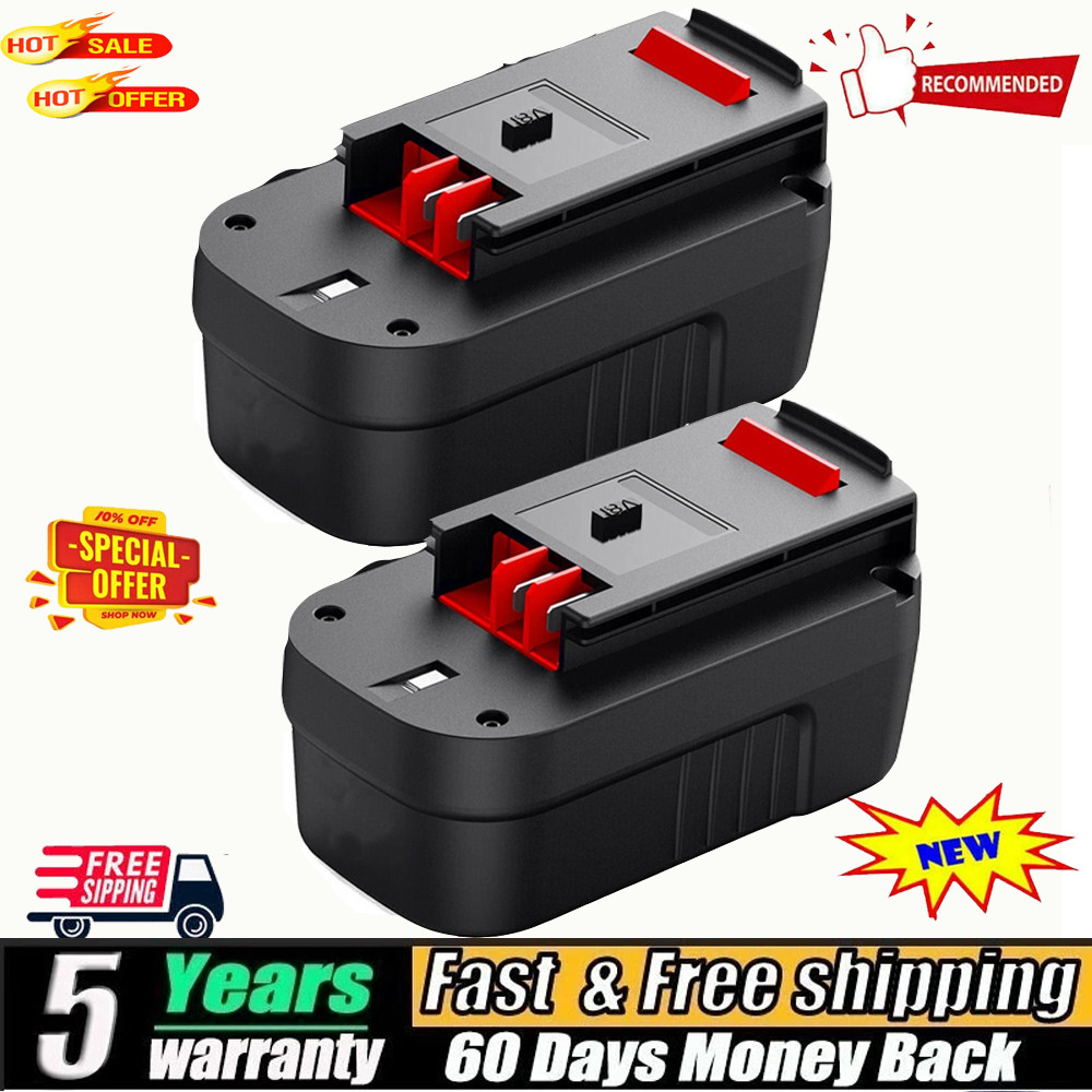 2Pack 18V HPB18 For BLACK&DECKER 18 Volt NI-Mh 4.8Ah Battery HPB18-OPE 244760-00