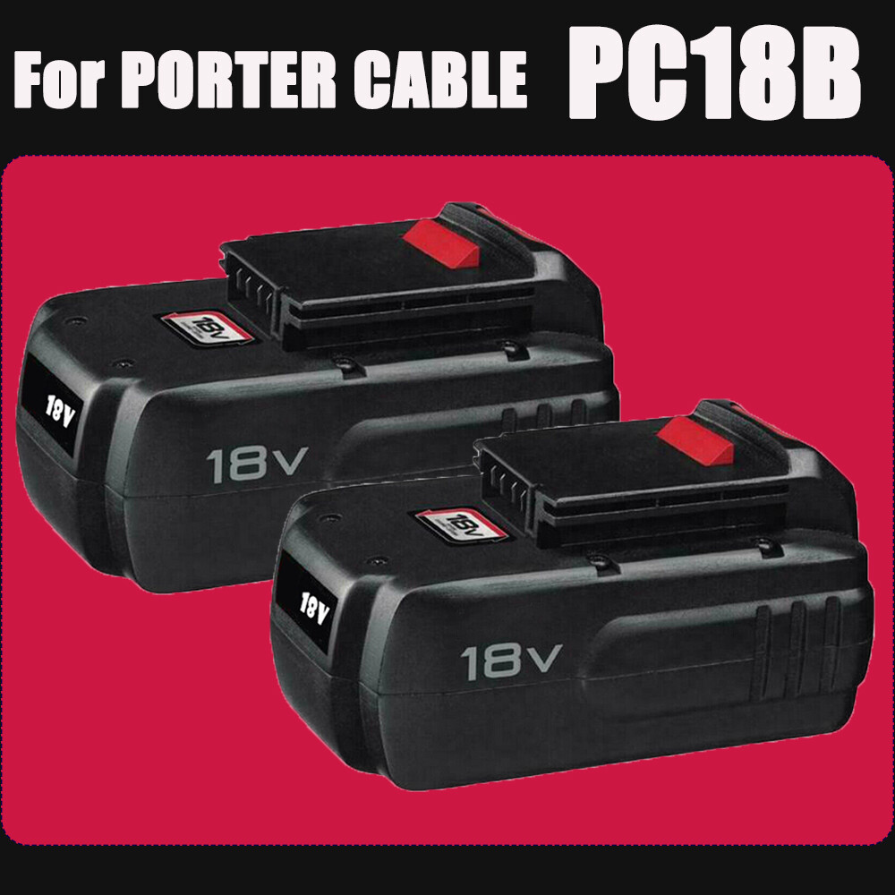 2x 18V 4800mAh 18-Volt Replacement Battery For Porter Cable PC18B Cordless Tools