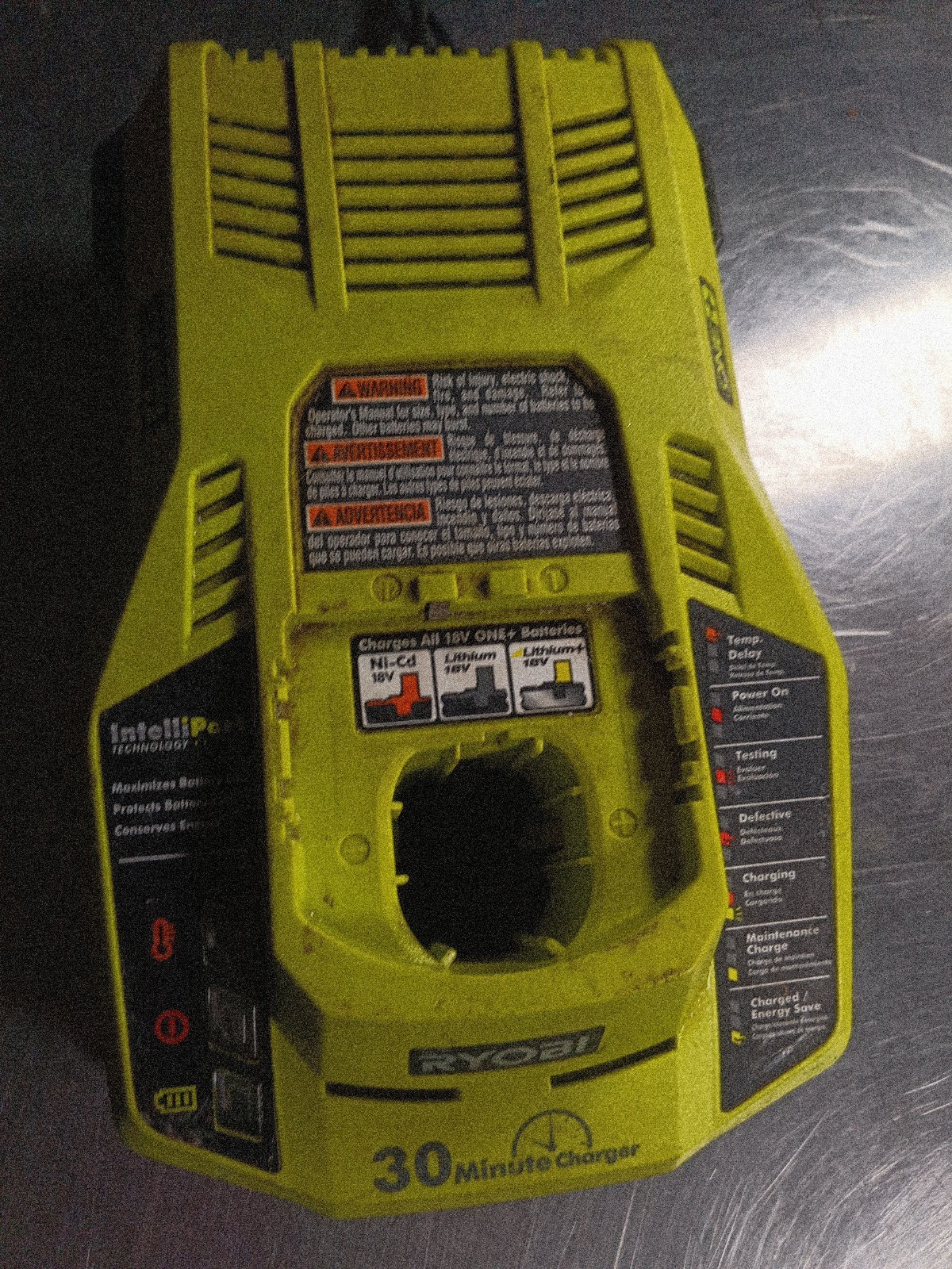 Ryobi P117 18V ONE+ Fast 30 Min. & P118 Chargers & 2 P102 18v Lithium Batteries