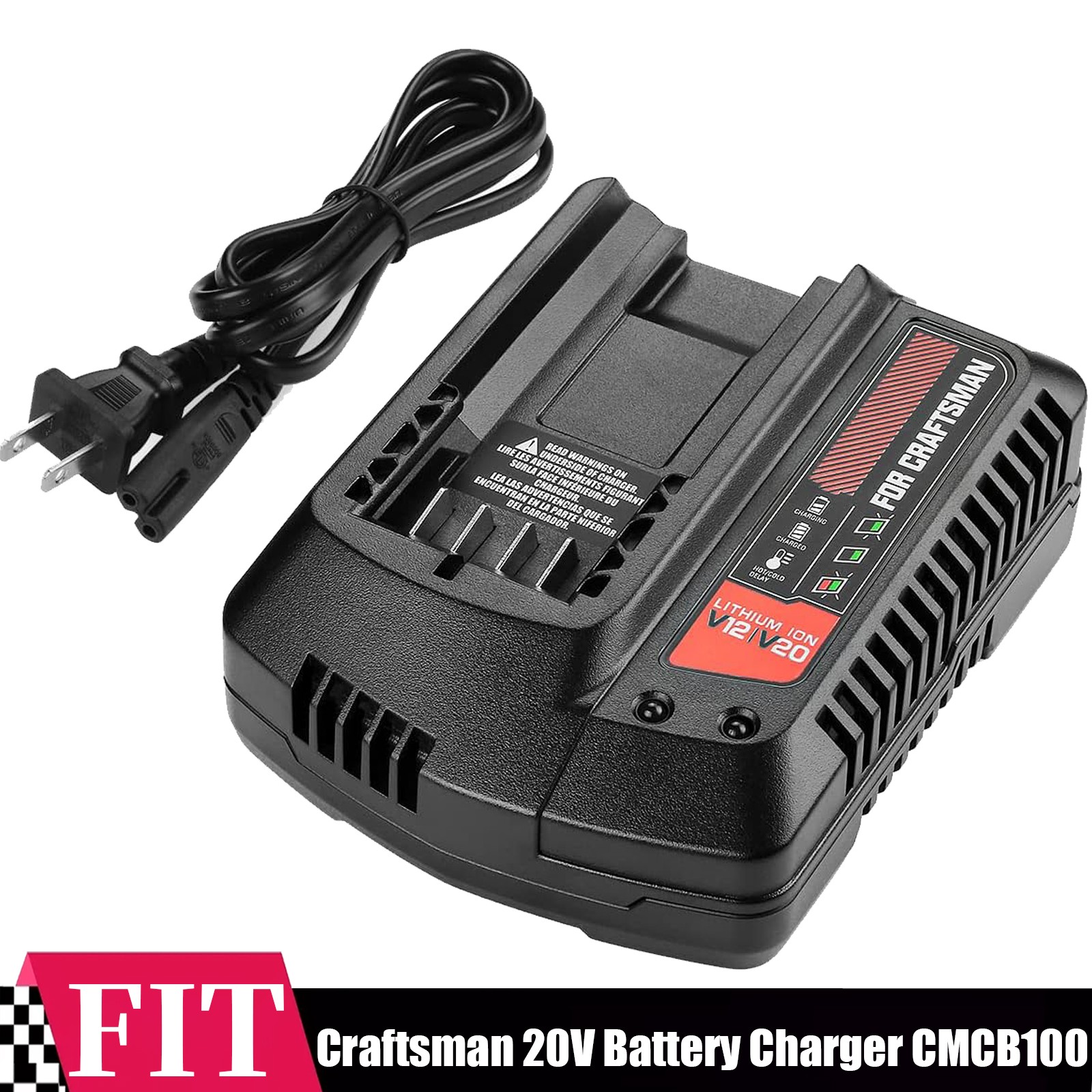 CMCB100 V20 V12 Battery Fast Charger For CRAFTSMAN 12V/20V MAX Li-Ion Battery
