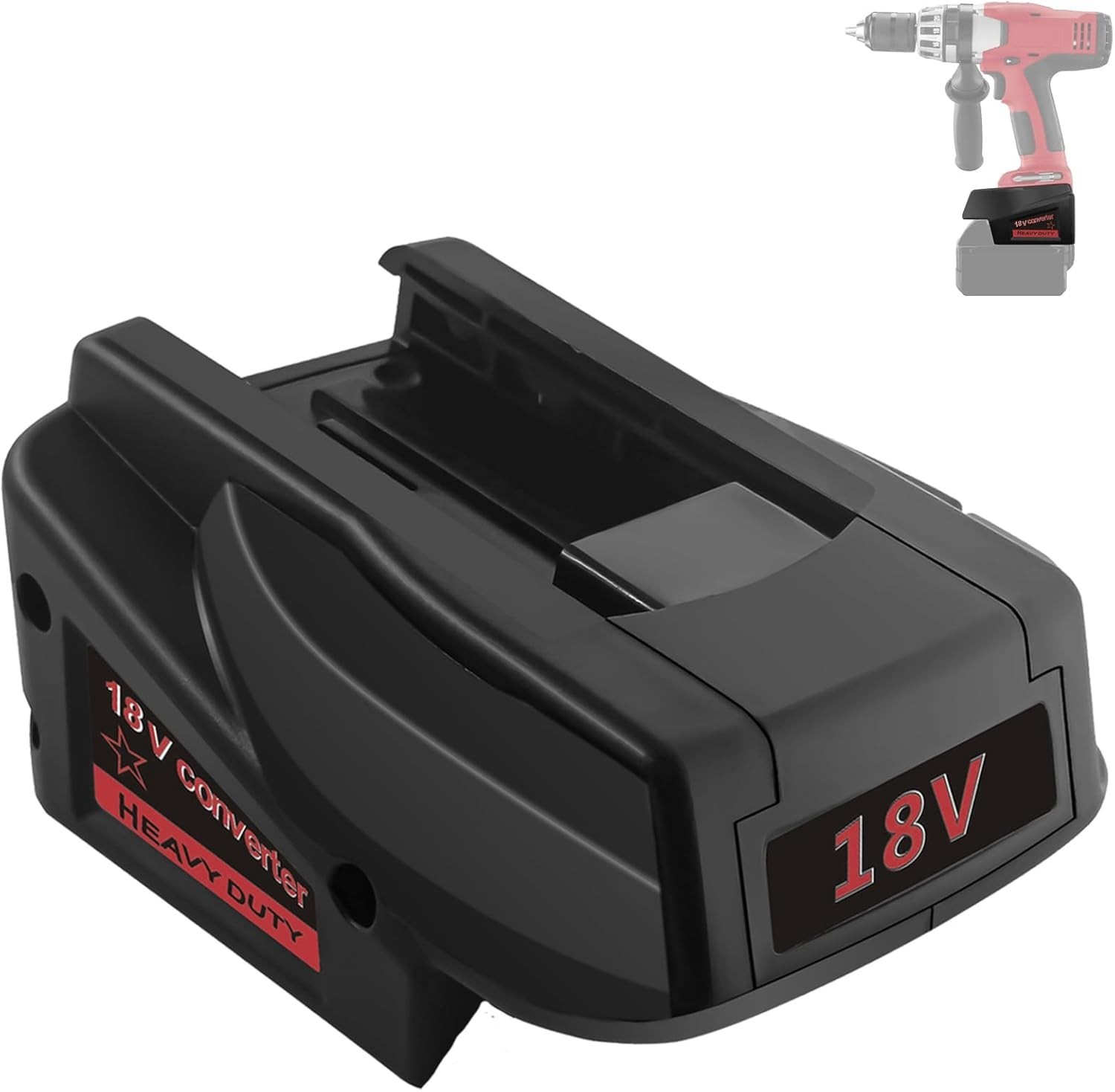 Fybemax Adapter M18V18 for Milwaukee M18 18V Battery to Black