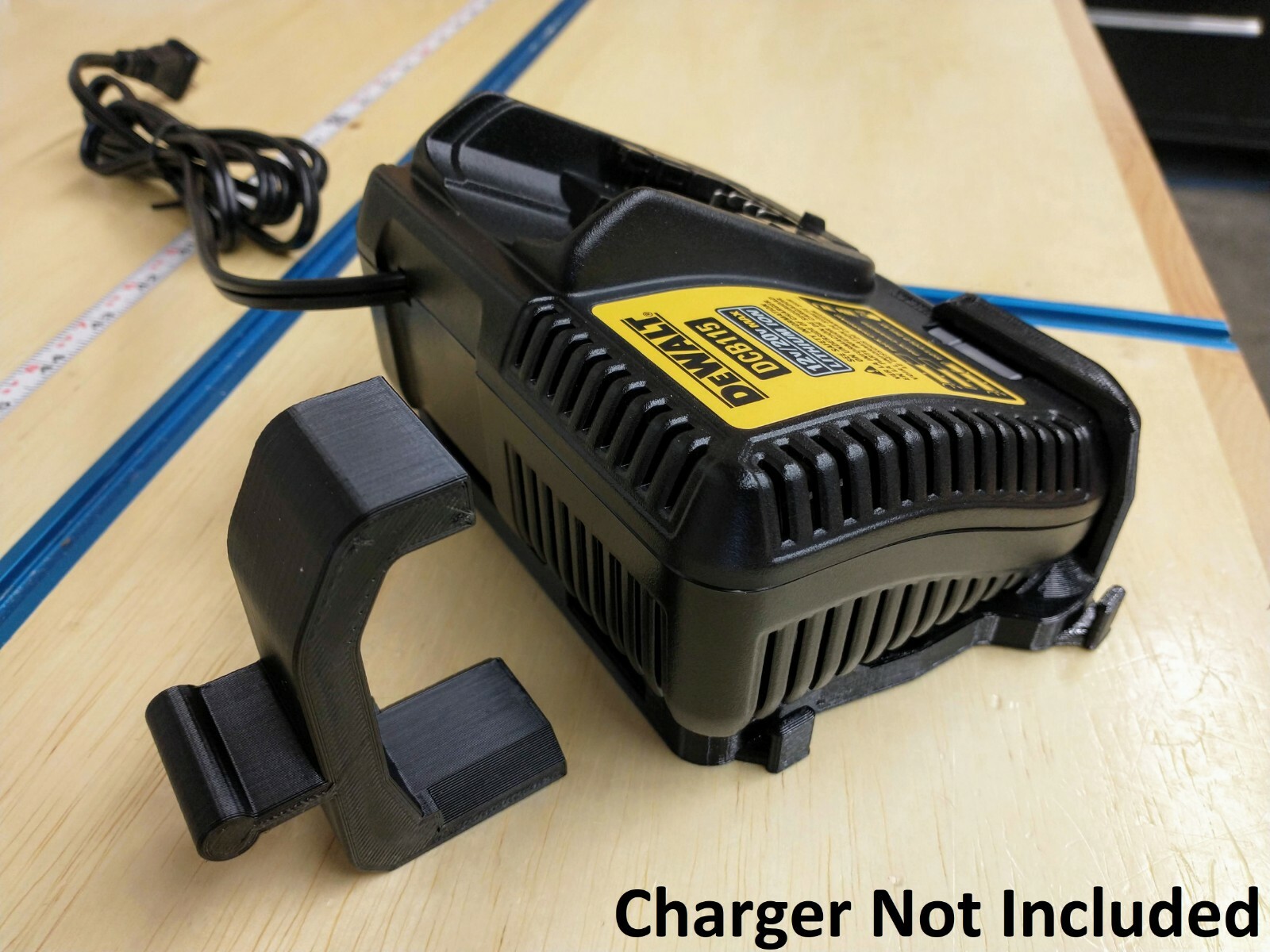 Wall Mount For DeWalt DCB115 Charger With Optional 20v Max Battery Mounts
