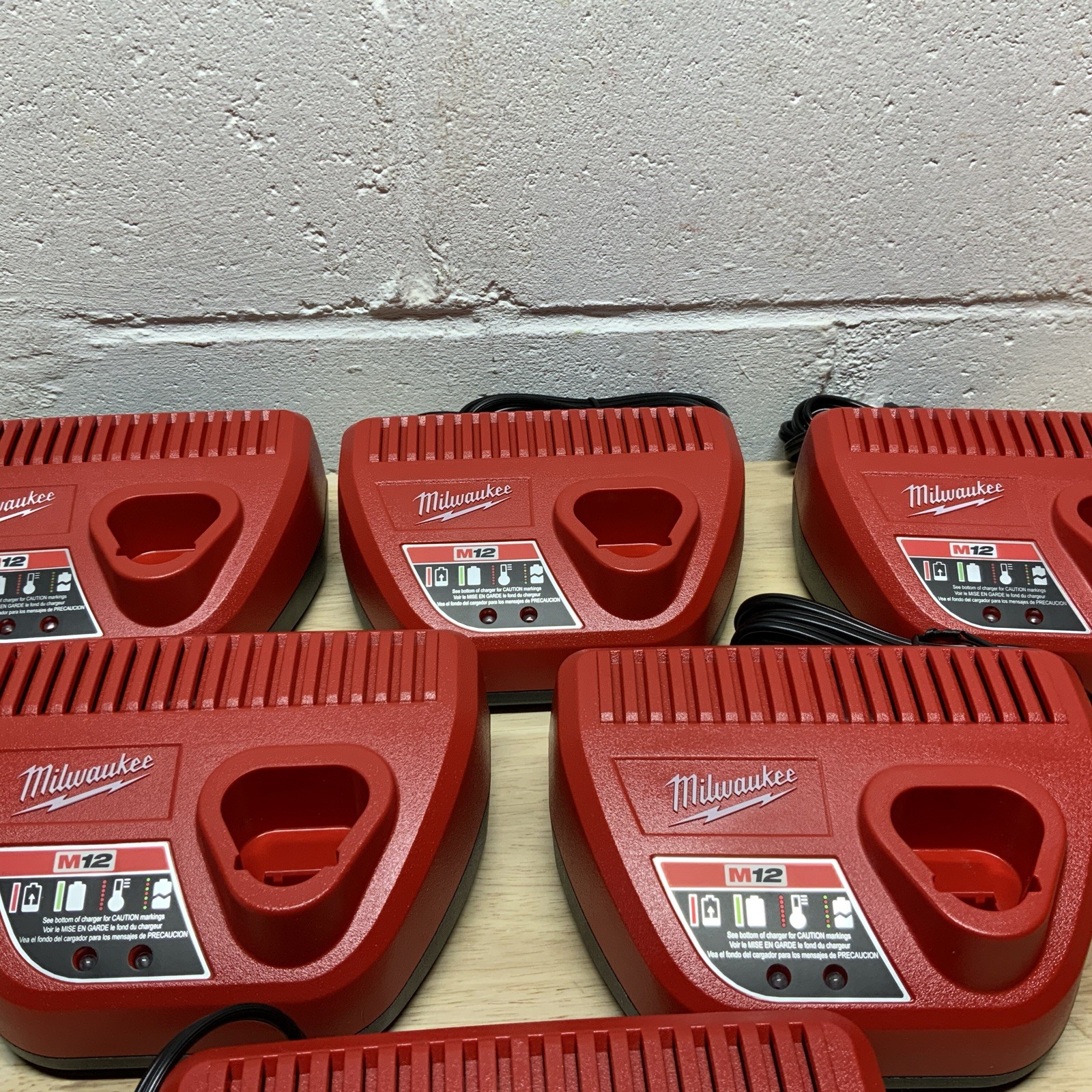 Milwaukee M12 Battery Charger 48-59-2401 Set of (6) – All New From Kits
