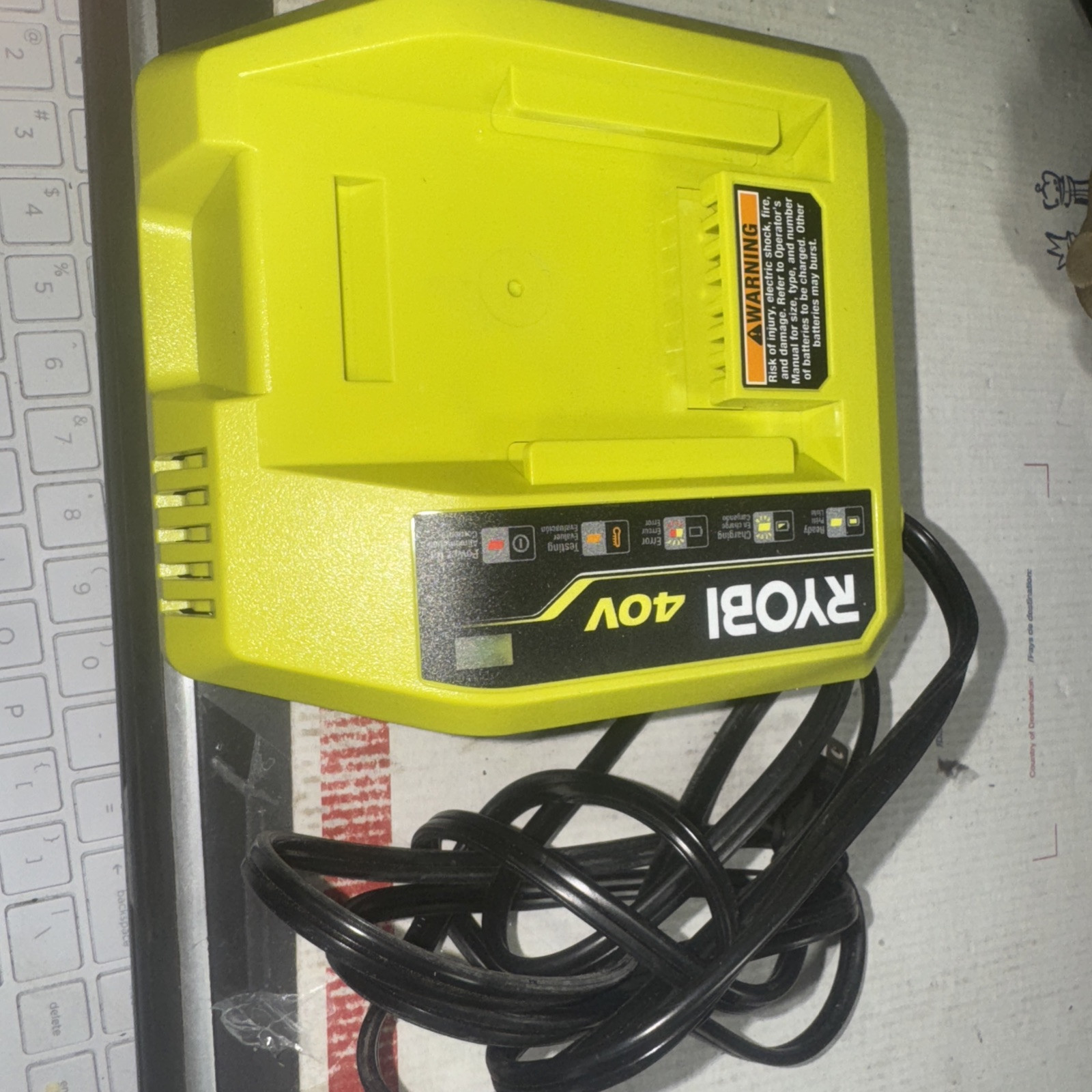 Ryobi OP408VNM 40V Lithium-Ion Fast Rapid Quick Charger