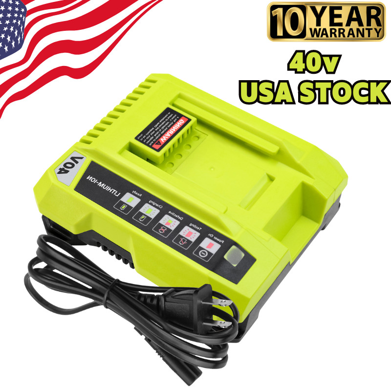 Rapid OP401 Charger For Ryobi 40V 6.0Ah Battery 40 Volt Lithium OP4050 OP40602