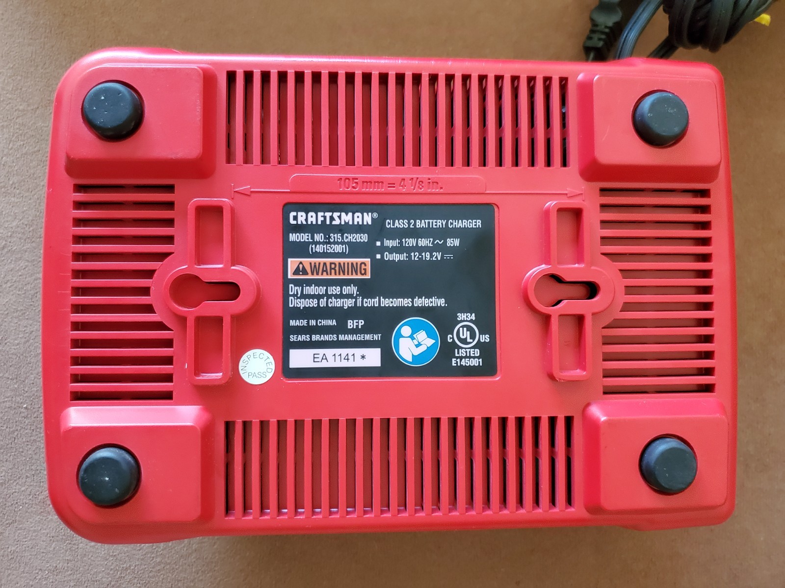Craftsman 19.2 volt Li-Ion/NiCd battery charger