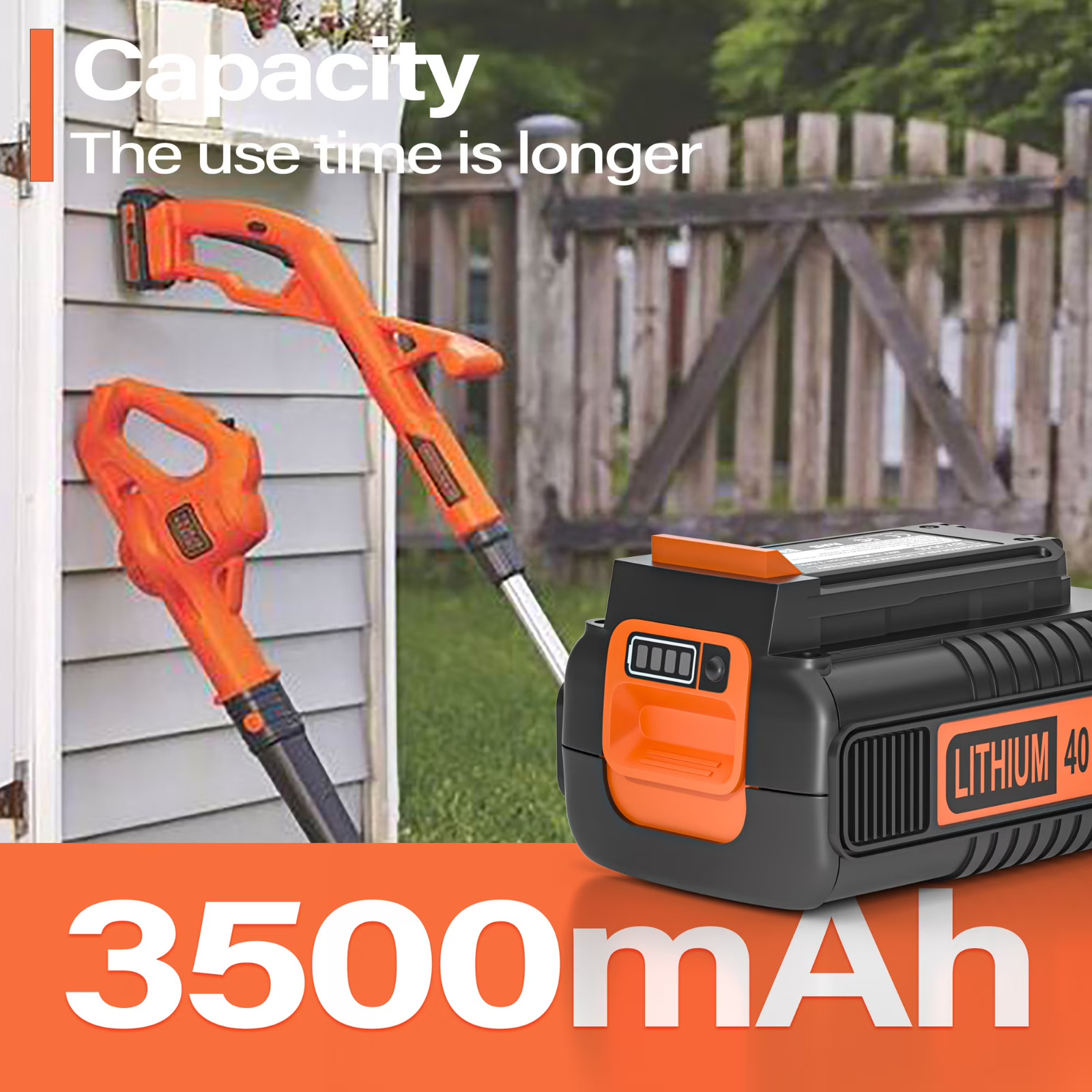 40V Max Replacement Battery & Fast Charger for Black & Decker LBX2040/LBXR36